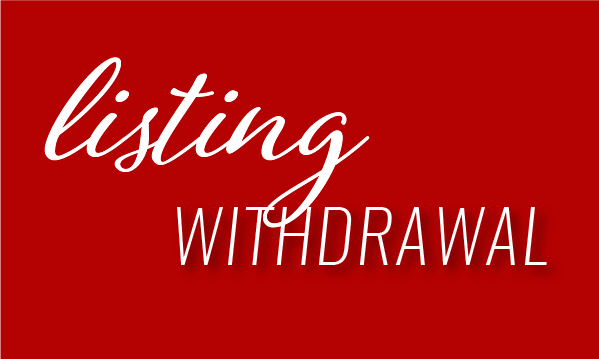 Listing Withdrawl